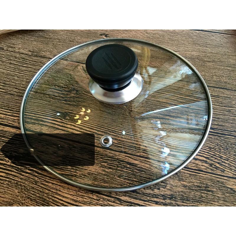 钢化玻璃锅盖蒸锅家用透明可高温防溢炒菜21cm17盖子15cm通用 敬平 C型:盖子外径24.8cm锅具配件高清大图