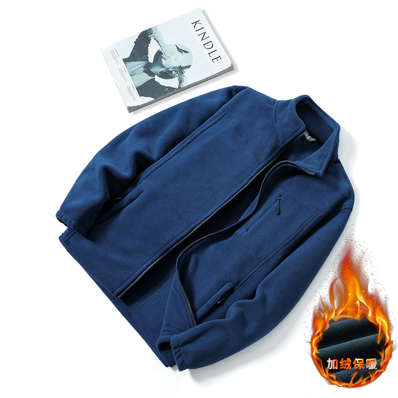 健卡侬 外套抓绒 J196 男牛仔蓝 XXL