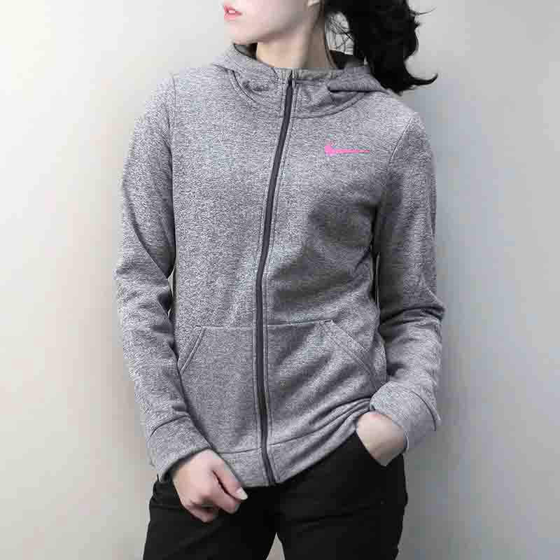 耐克(NIKE)运动服大童 常规款运动卫衣针织透气连帽休闲跑步夹克外套859971-471