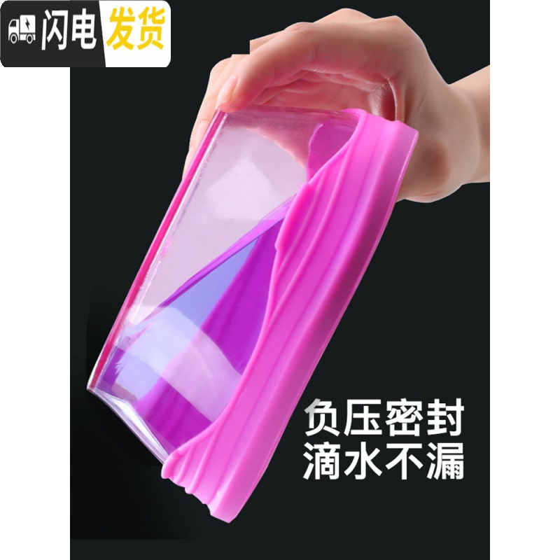 三维工匠保鲜盒便携水果盒塑料密封盒冰箱圆形食品饭盒便当盒硅胶5件套装