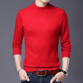 免费试穿鄂尔多斯市羊绒衫男100%纯羊绒秋冬半高领打底毛衣中年大码针织衫打底100纯羊毛 180码/96A 大红半高领