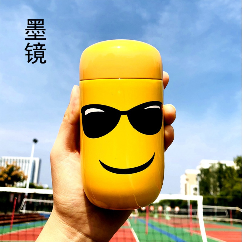美帮汇茶杯韩版保温杯女生超轻超萌小巧易携带学生搞怪表情迷你保温杯高清大图