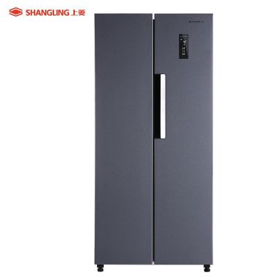 上菱 445升对开门冰箱 一级能效 风冷无霜 节能双变频离子净味养鲜家用大容量双开门电冰箱BSE445PWL丝蕴灰