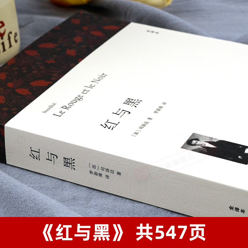 [正版]红与黑 司汤达著 原著全译本中文版无删减完整版 带注释附插图红与黑书 世界经典文学名著外国小说 初中生高中生课高清大图