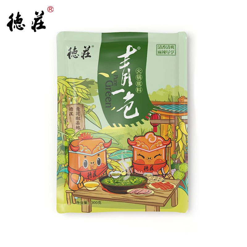 德庄青一色火锅底料300g 中辣藤椒味清油植物油青花椒水煮鱼调味料视频介绍 德庄青一色火锅底料300g 中辣藤椒味清油植物油青花椒水煮鱼调味料 功能演示视频 苏宁易购