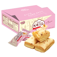 旺森果仁松塔千层酥25枚整箱巧克力涂层饼干糕点