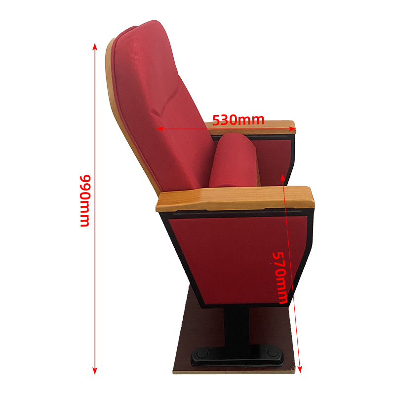 臻远ZY-LTY-06 礼堂椅剧院椅会议室椅子红色不带前写字板单人位高清大图