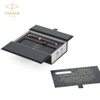派克(PARKER)首席时尚巧克力玫瑰金色金夹宝珠笔