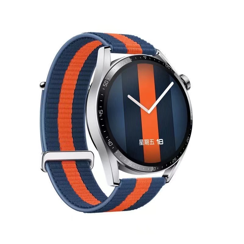 华为/HUAWEI WATCH GT3 46mm 智能手表 活力款 蓝橙编制表带 一块高清大图