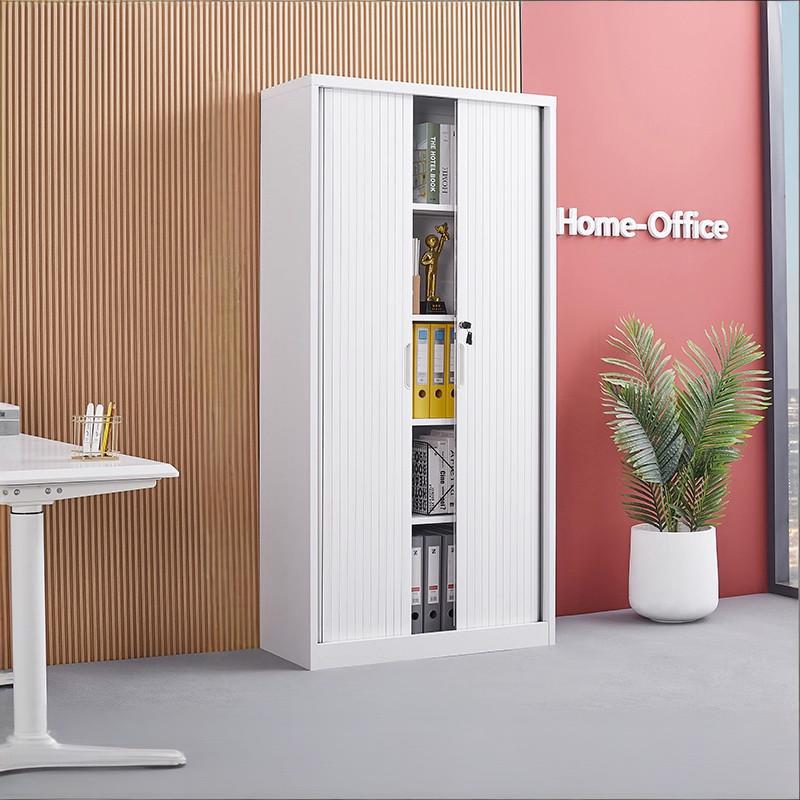 易企采 【白色 内四板】1850*900*400MM 推拉卷帘办公文件铁皮柜 单位:台 货期七天 质保一年( 颜色可选)