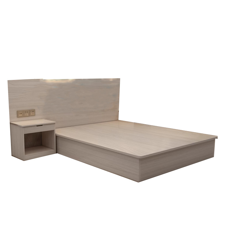 东业家具 酒店招待所床(不含床垫)ZX-Y021公寓床带床屏1800*2000*250 张高清大图