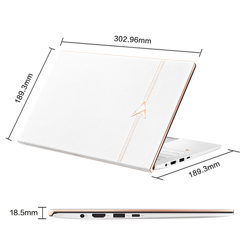 华硕(ASUS)ARTONE 十代英特尔酷睿i7 手工真皮 18K镀金轻奢本 13.3英寸全面屏 轻薄笔记本电脑 白色皮革版 i7-10510U/16GB/1TB SSD
