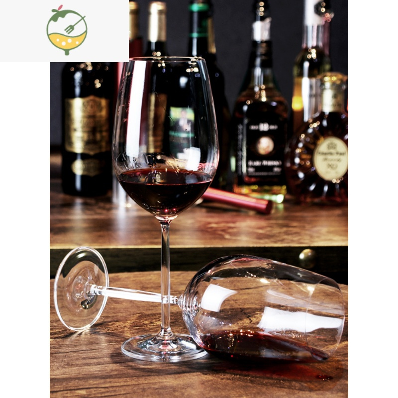 YICHENG红酒杯套装家用奢华高脚杯2个大号葡萄酒杯6只水晶醒酒器杯架倒挂 480ML-勃艮第红酒杯 2支装