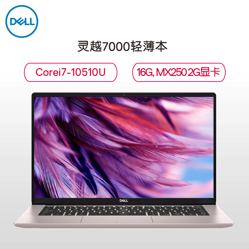 戴尔(DELL)灵越Ins14-7490-R1725P 第十代英特尔®酷睿™i7 14英寸合金本笔记本电脑(i7-10510U/512GB固态硬盘/16G内存)