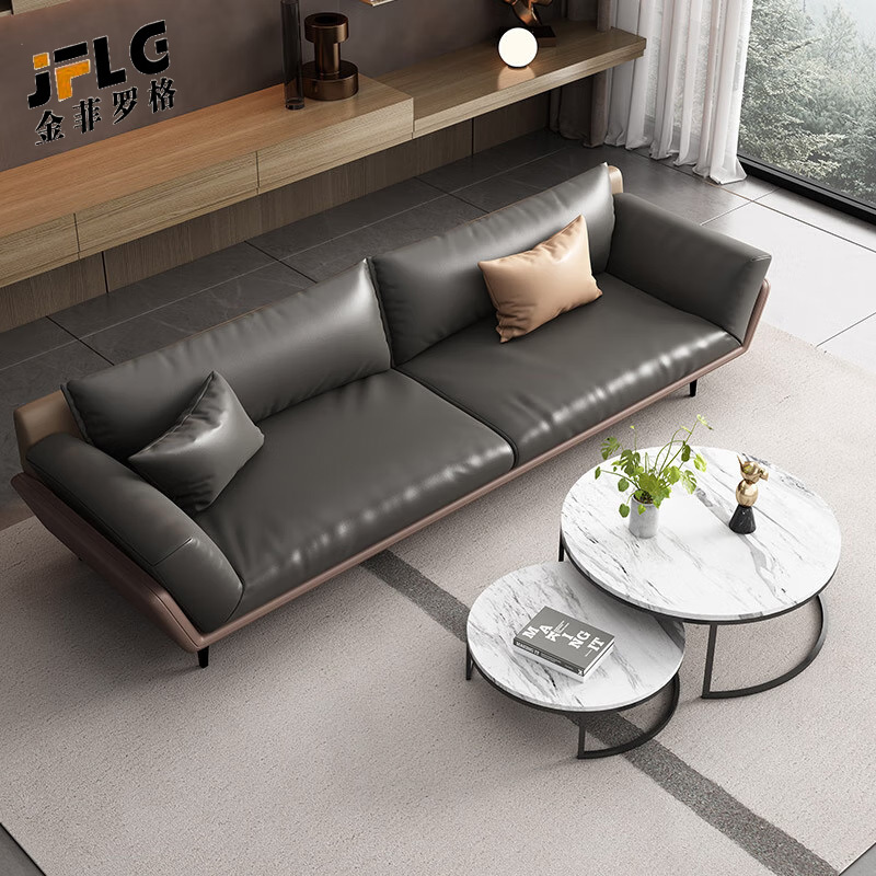 金菲罗格时尚接待沙发商务舒适沙发组合高清大图