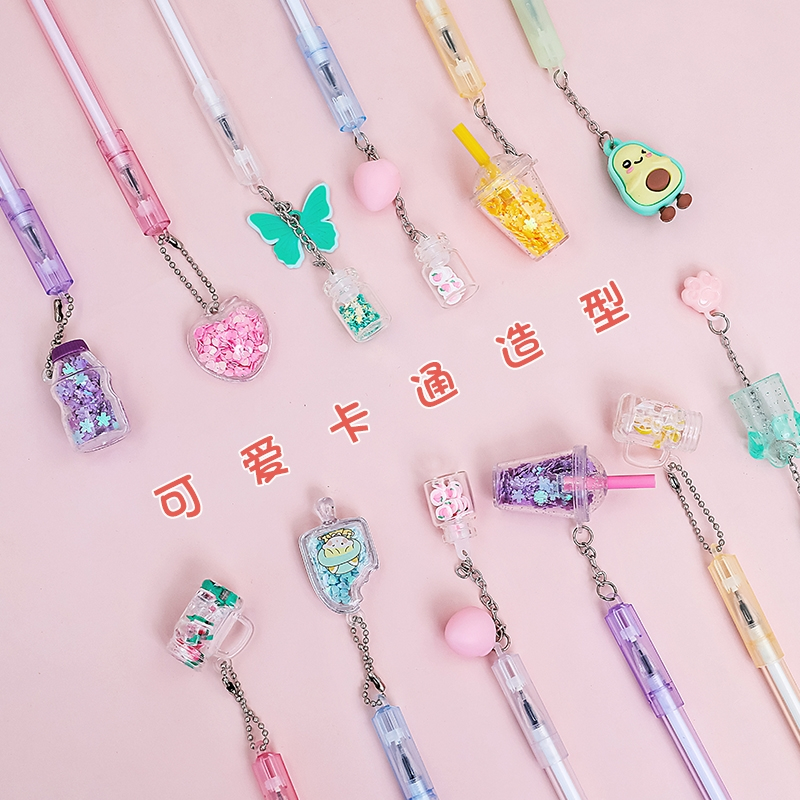 如华福禄吊坠笔挂件中性笔创意个性可爱少女心圆珠笔卡通学生文具用品