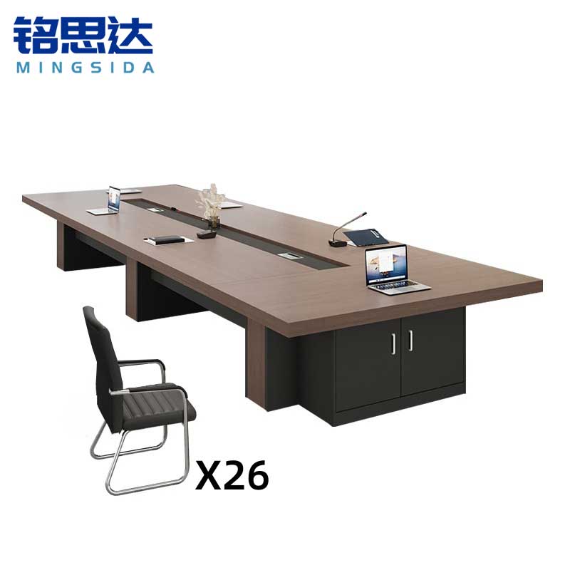 铭思达会议桌7米+26椅套高清大图