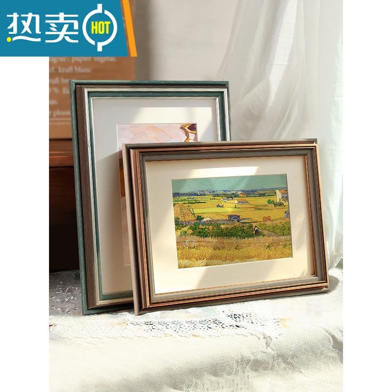 敬平装裱挂墙创意美式画框创意5075厘米大相框定制20 24 36寸16 4开8k 浩灰 A3挂式[可放29.7*42c图片