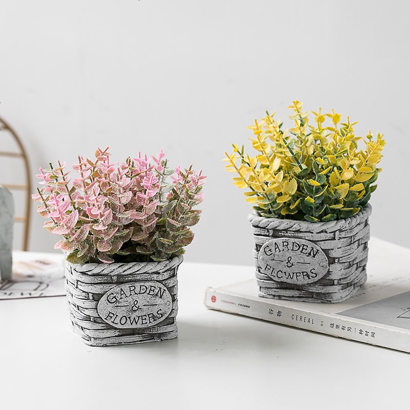 仿真植物假花小盆景多肉盆栽家居客厅室内绿植桌面装饰花摆件套装