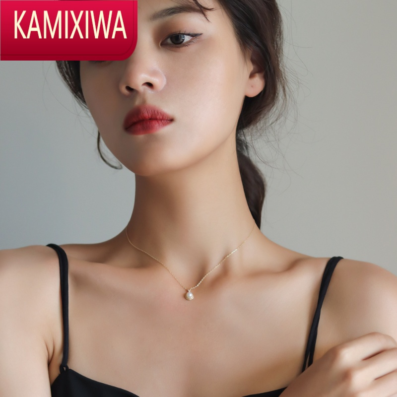 KAMIXIWAMeuri夏天款小巧精致ins冷淡风耳环法式气质高级珍珠耳钉银