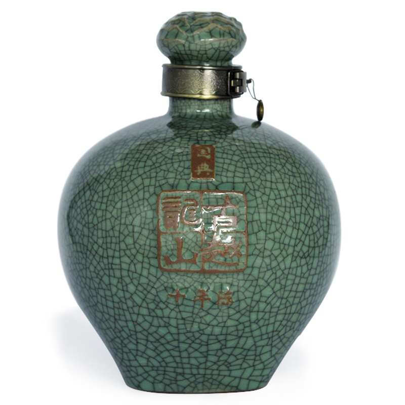古越龙山 绍兴黄酒 国典 碎瓷花雕酒 库藏十年陈 半干型 2.5L 厂家直送 周期较长 介意者慎拍