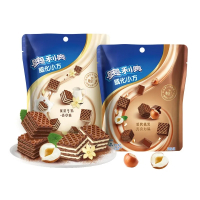 奥利奥 威化小方 42g*4包 焙烤榛果巧克力味+优选牛乳香草味