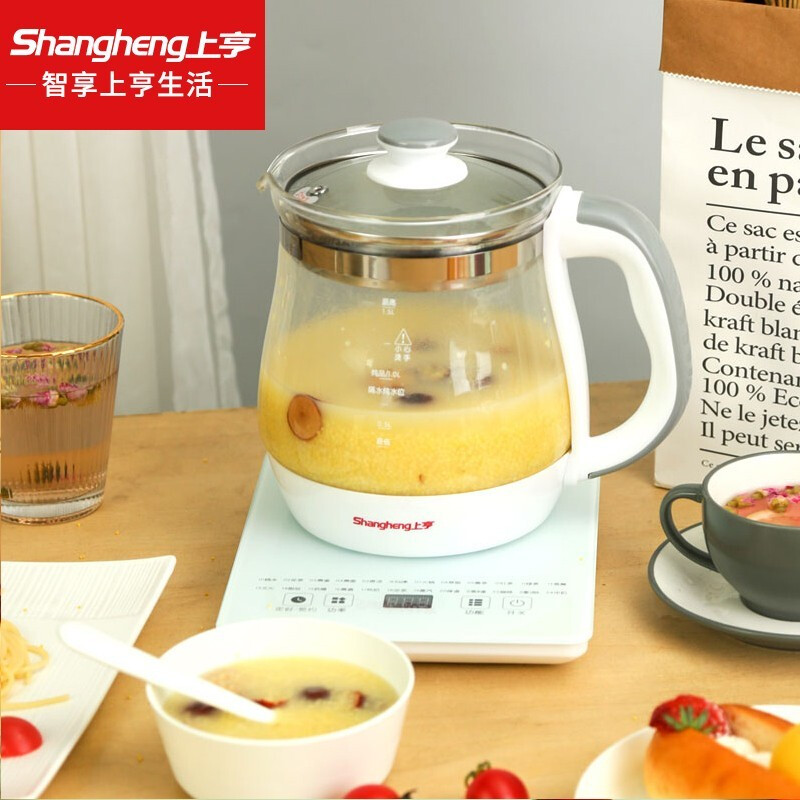 上亨(shangheng) 养生壶煎药壶办公室家用多功能玻璃煮茶器花茶壶保温电热水壶烧水壶 SHZH-CFY04高清大图