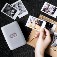 富士(FUJIFILM)INSTAX mini link灰白 快显胶片立拍立得 手机照片打印机 套餐二(含50张相纸)