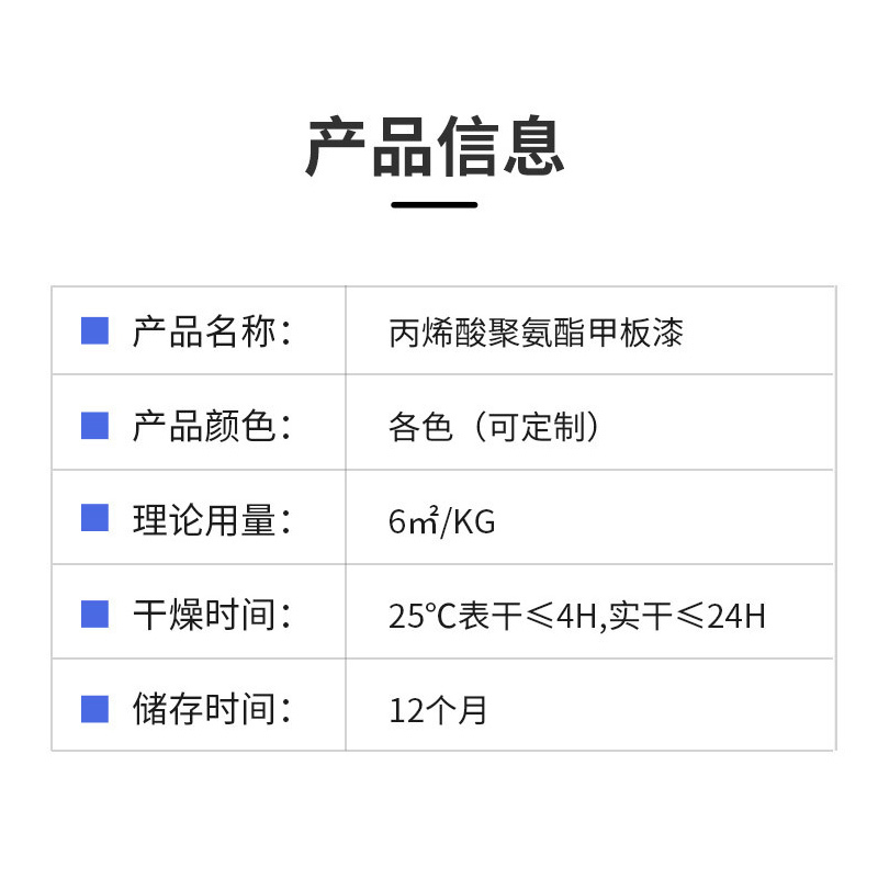 征楼兰 丙烯酸聚氨酯甲板漆金属漆防锈漆 蓝色3kg防滑保护耐水耐冲洗