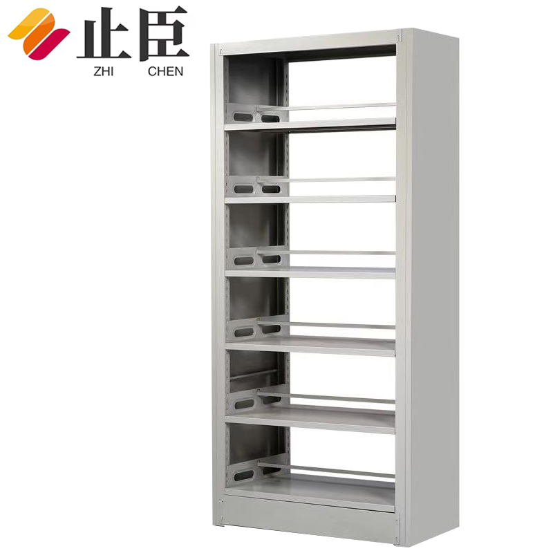 止臣 书架 钢制书架学校图书馆书店书籍室阅览室书架展示架书柜资料架柜 主架高清大图
