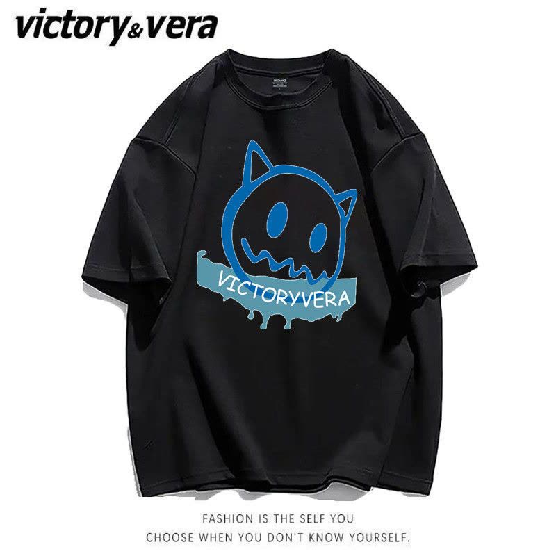 VICTORYVERA圆领短袖t恤女韩版宽松ins国潮牌美式复古印花上衣夏图片