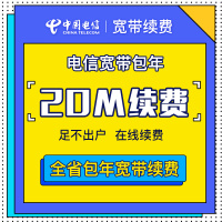 【快速到账】湖北武汉电信20M单宽带包年缴费办理官方充值快速到账