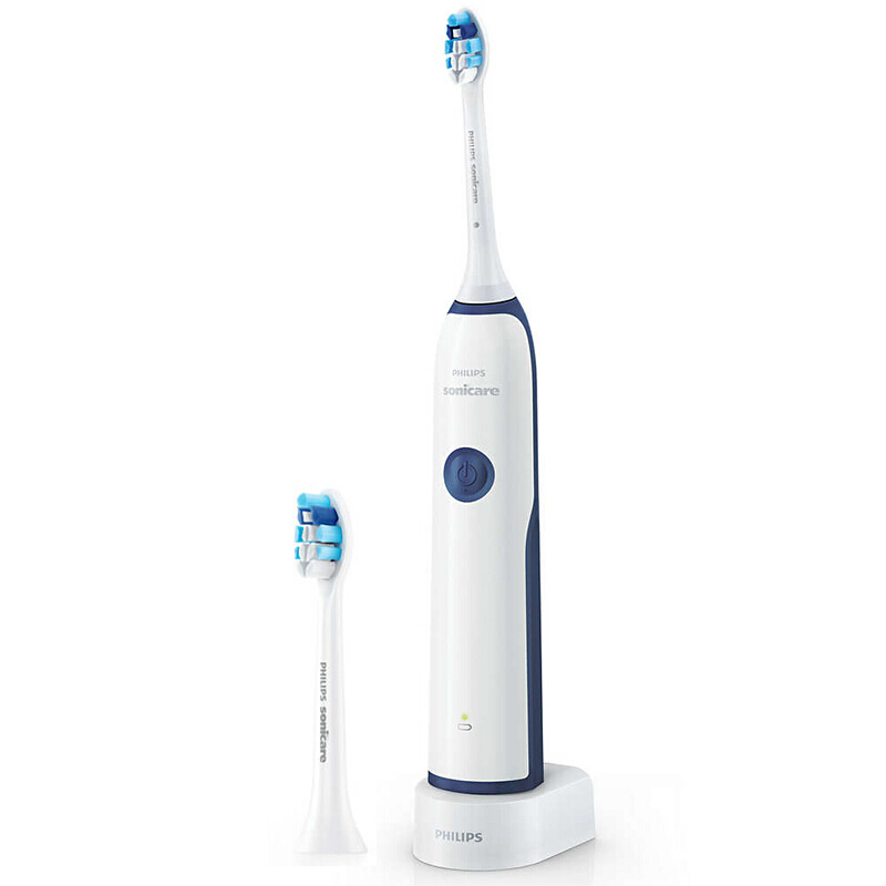 飞利浦(Philips)电动牙刷成人声波震动式 男女充电式牙刷23000转/分钟 清洁净白 HX3226/22深海幽蓝
