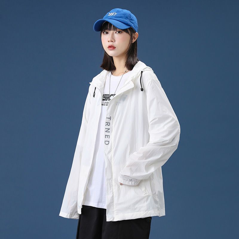 冰丝防晒衣女2022新款夏季防紫外线长袖超薄款情侣外套骑车防晒服