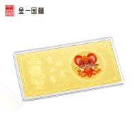 金一国囍鼠年黄金足金金条AU9999红包贺岁金钞新年礼品压岁钱投资送礼 定价 AAL01