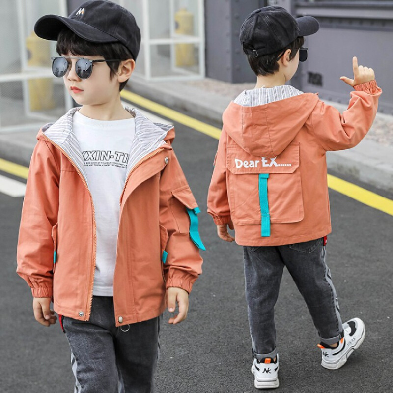 sorrynam童装男童外套儿童风衣夹克衫春秋季宝宝小孩衣服2020新款中大