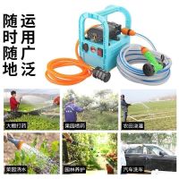 充电式水泵菜地浇菜充电水泵便携式家用户外浇菜手提式抽水泵电瓶泵小型抽水机打药泵 含电瓶+全套配件+50米管