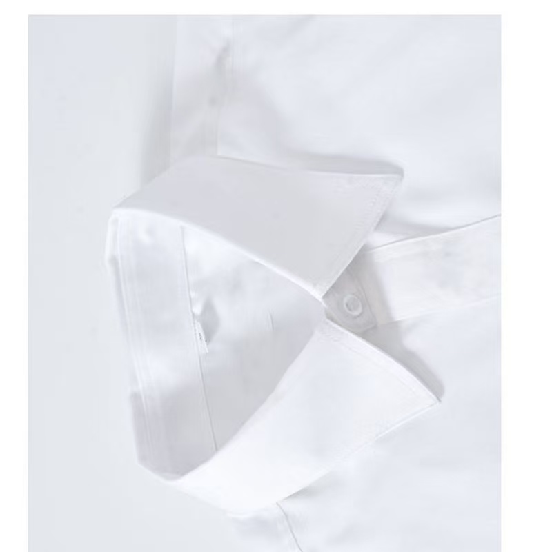 健訫奕天白色工作服衬衫制服工装衬衣 短袖TH886件高清大图