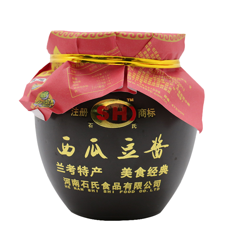 兰考特产石氏西瓜豆酱220g*2瓶礼盒装 黄豆酱 舌尖美食高清大图