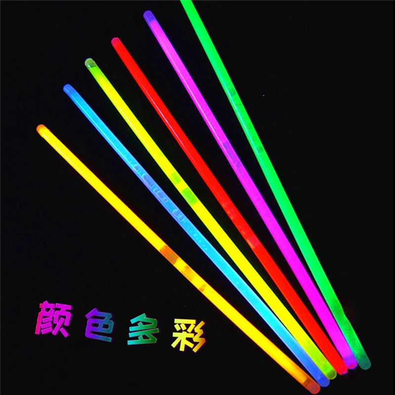 50/100/200荧光棒发光棒DIY荧光手镯一次性演唱会派对庆祝道具 荧光棒[50支/桶]送接头