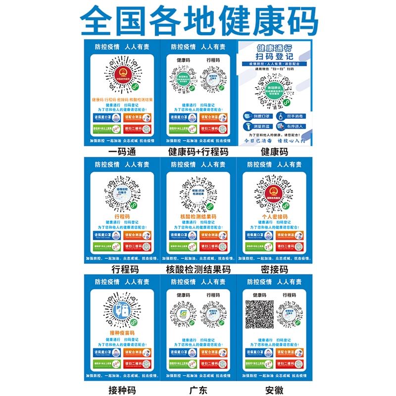 疫情防控提示牌防疫标识宣传请出示健康码行程码警示牌二维码展示牌疫情扫码登记广告牌温馨牌_TW-04展架_63x125cm