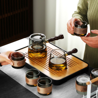 邦可臣玻璃茶具套装家用茶盘办公室客厅喝茶会客功夫茶杯泡茶壶