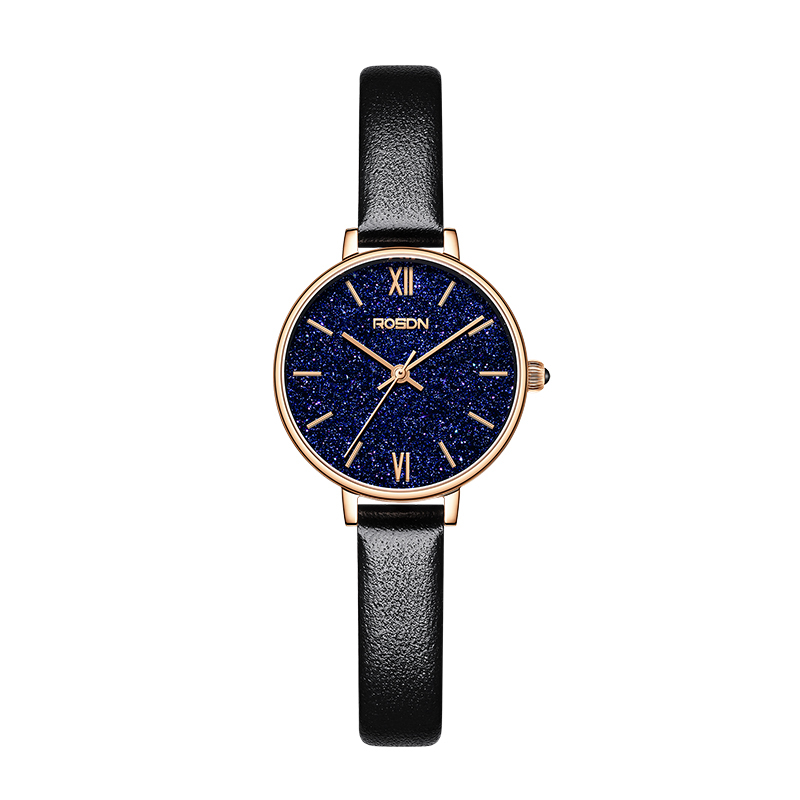 劳士顿rosdn手表女士时尚商务石英女表防水小绿表轻奢小众名牌ins风