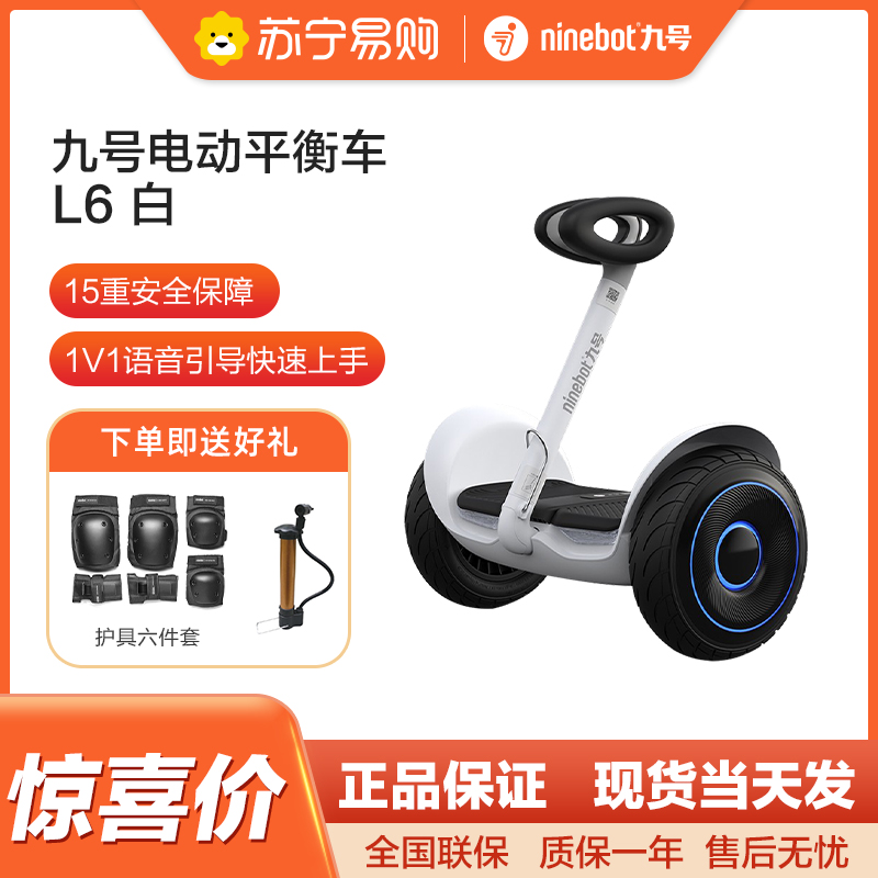 九号Ninebot电动平衡车L6智能腿控体感8-12-15岁以上儿童礼物代步车 L6白色