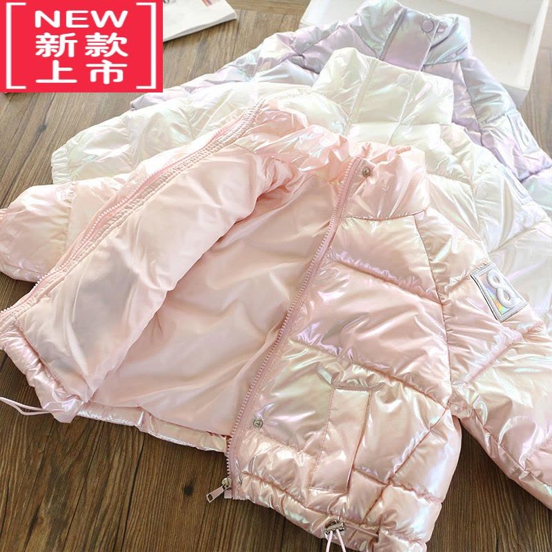 可莉允免水洗儿童秋冬羽绒棉服装女童加厚保暖外套百搭潮拉链款立领图片