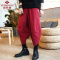 俞兆林(YUZHAOLIN)男士裤子春季新款大码休闲裤哈伦裤男宽松阔腿裤中国风灯笼裤长裤