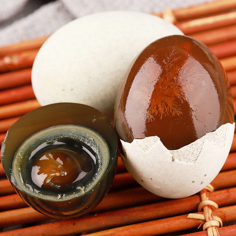 【西沛生鲜】河南特产松花皮蛋 6枚 单枚50-60g 正宗土鸭蛋新鲜腌制溏心皮蛋