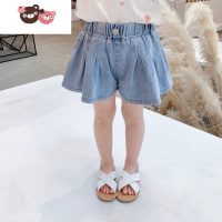 绿彩虹光女童夏季牛仔短裤2022新款宝宝夏装儿童洋气薄款裤子女韩版孩外穿