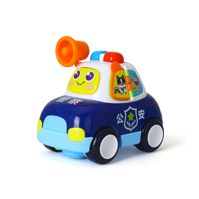 汇乐玩具(HUILE TOYS)儿童玩具警车汽车宝宝仿真电动音乐1-3岁男孩万向车遥控车698