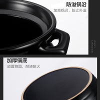 爱仕达 砂锅 4.6L陶瓷煲汤砂锅煮粥大 锂辉石/耐热中药煎药锅JLF46CP 燃气明火专用